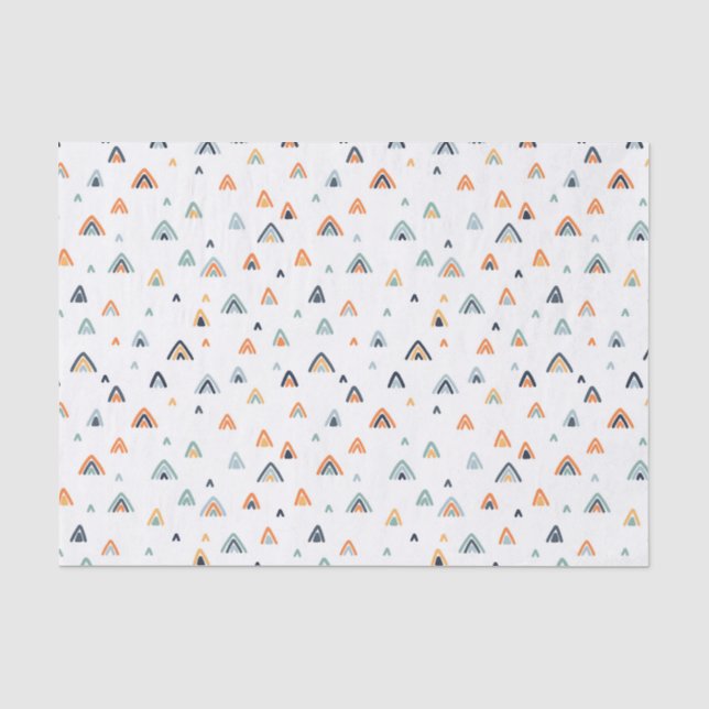 Papel De Seda Patrón de Montaña Boho (Anverso)