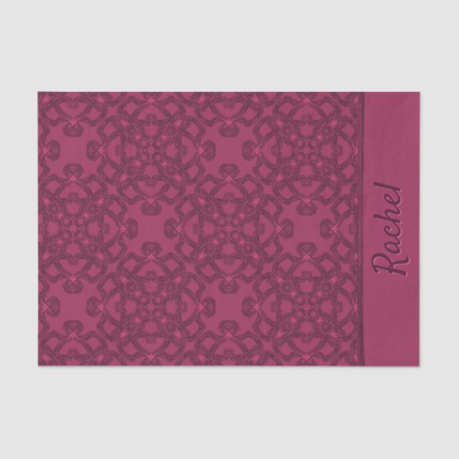 Papel De Seda Patrón de mora personalizado (Anverso)