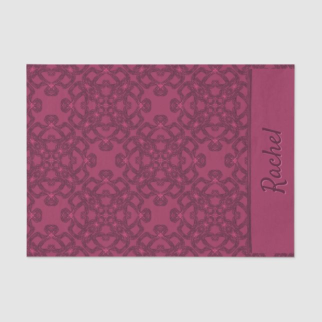 Papel De Seda Patrón de mora personalizado (Anverso)