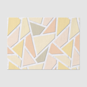 Papel De Seda Patrón de mosaico amarillo limón