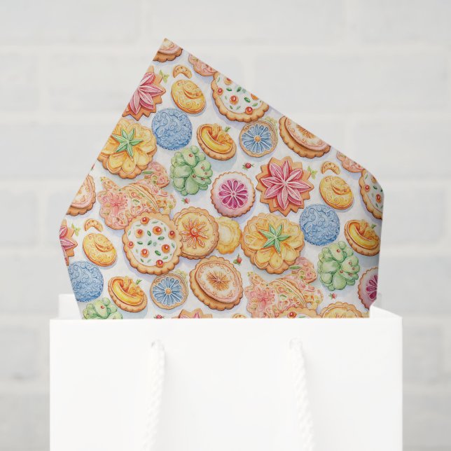 Papel De Seda Patrón de mosaico de fiesta de cookie (Bolsa de regalo)