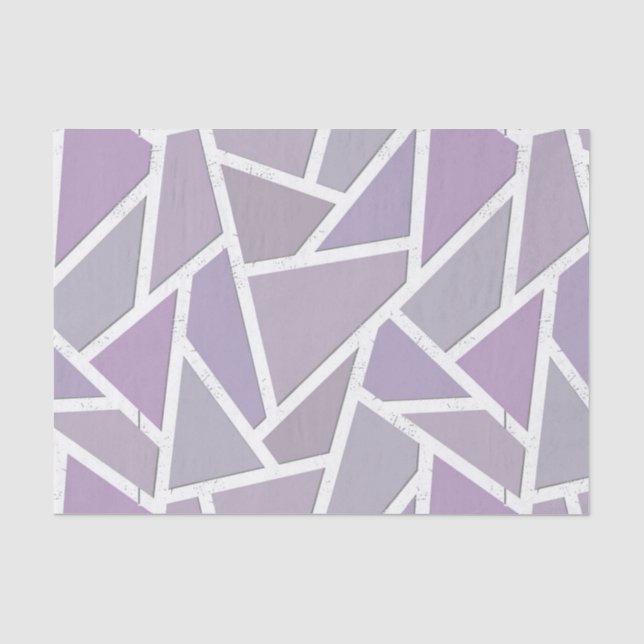 Papel De Seda Patrón de mosaico de lavanda (Anverso)