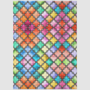 Papel De Seda Patrón de mosaico del arco iris