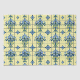 Papel De Seda Patrón de mosaico Delft