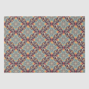 Papel De Seda Patrón de mosaico floral