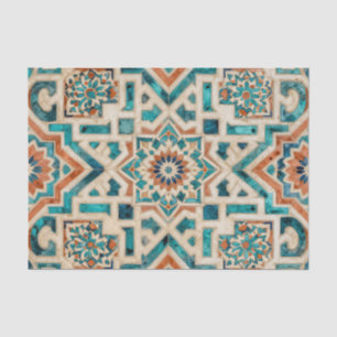 Papel De Seda Patrón de mosaico marroquí