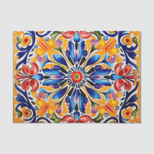 Papel De Seda Patrón de mosaico mexicano