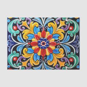 Papel De Seda Patrón de mosaico mexicano