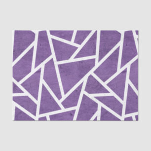 Papel De Seda Patrón de mosaico morado y blanco