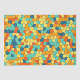 Papel De Seda Patrón de mosaico vibrante