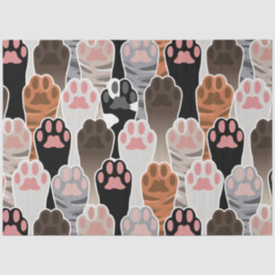 Papel De Seda Patrón de muchas paradas de gato