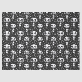 Papel De Seda Patrón de muñeca vudú Decoración en blanco y negro
