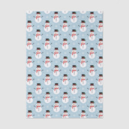 Papel De Seda Patrón de muñeco de nieve