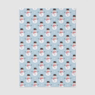 Papel De Seda Patrón de muñeco de nieve