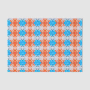 Papel De Seda Patrón de Naranja y Azul