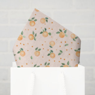 Papel De Seda Patrón de naranjas cítricas de verano lindo