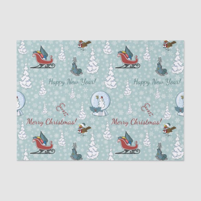 Papel De Seda Patrón de navidad (Anverso)