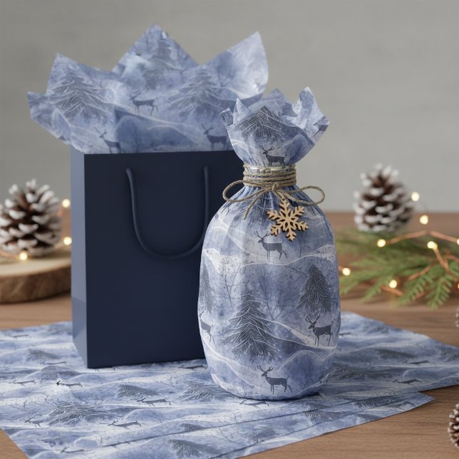 Papel De Seda Patrón de Navidad Azul #13 ID1009 (Subido por el creador)