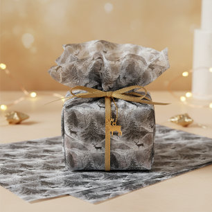 Papel De Seda Patrón de Navidad en blanco y negro #13 ID1009