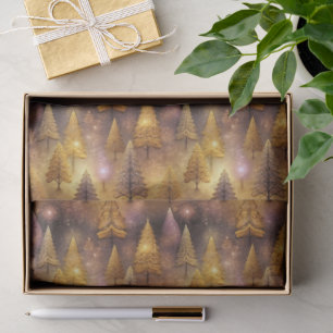 Papel De Seda Patrón de Navidad en Oro Rosa#19 ID1009