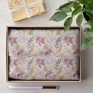 Papel De Seda Patrón de Navidad en Oro Rosa #21 ID1009