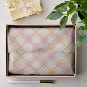 Papel De Seda Patrón de Navidad en Oro Rosa #28 ID1009