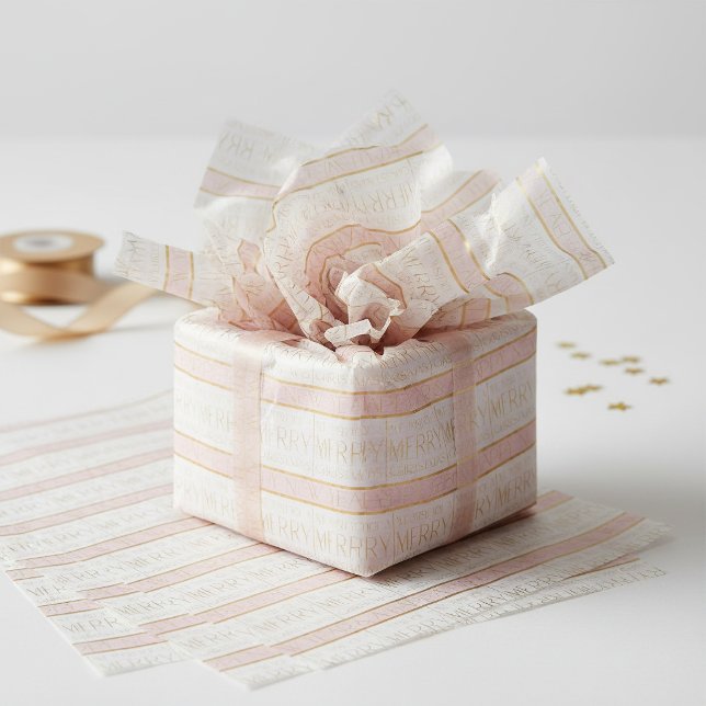 Papel De Seda Patrón de Navidad en oro rosa #35 ID1009 (Subido por el creador)