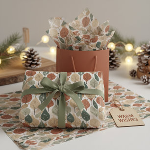 Papel De Seda Patrón de Navidad en tonos terrosos #5 ID1009