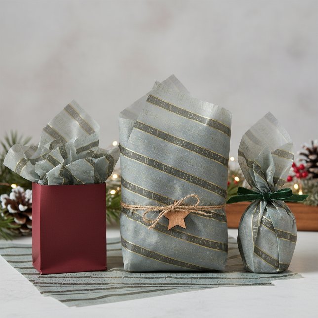 Papel De Seda Patrón de Navidad Green Gold #35b ID1009 (Subido por el creador)