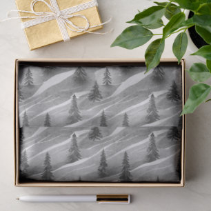 Papel De Seda Patrón de Navidad Negro#10 ID1009