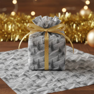 Papel De Seda Patrón de Navidad Negro #10 ID1009