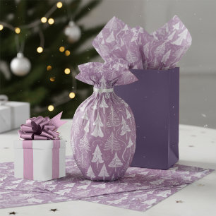 Papel De Seda Patrón de Navidad púrpura #6 ID1009