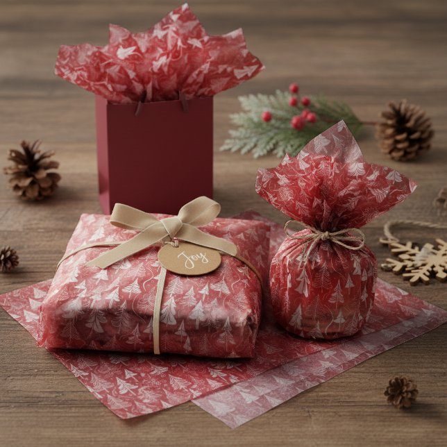 Papel De Seda Patrón de Navidad Rojo#6 ID1009 (Subido por el creador)