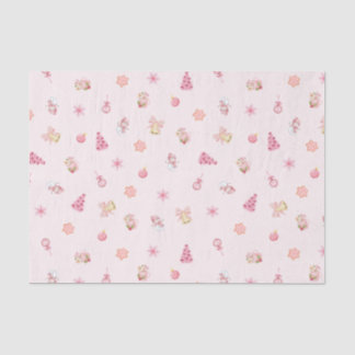 Papel De Seda Patrón de Navidad Rosa Acogedor
