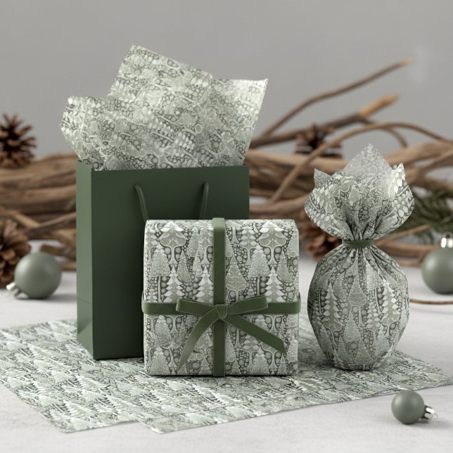 Papel De Seda Patrón de Navidad Tierra Verde #6 ID1009 (Subido por el creador)