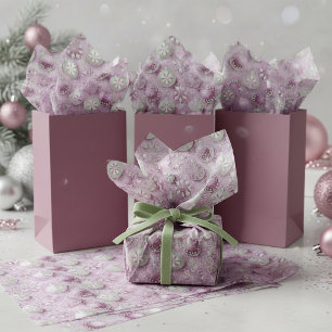 Papel De Seda Patrón de Navidad Verde Púrpura#20 ID1009
