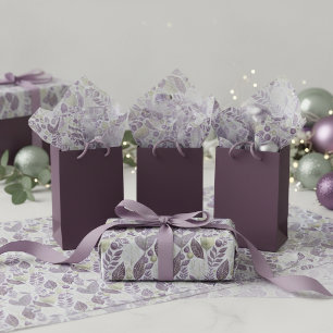 Papel De Seda Patrón de Navidad Verde Púrpura#21 ID1009