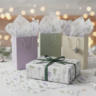 Papel De Seda Patrón de Navidad Verde Púrpura#26 ID1009