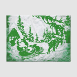 Papel De Seda Patrón de Navidades de color de agua