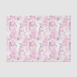 Papel De Seda Patrón de Navidades de color de agua