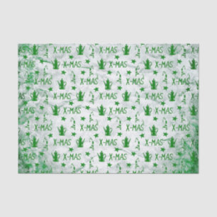 Papel De Seda Patrón de Navidades de color de agua
