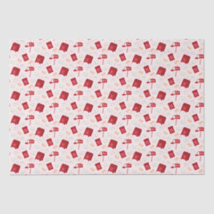 Papel De Seda Patrón de Navidades de correo del Polo Norte