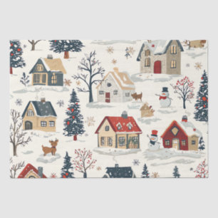 Papel De Seda Patrón de Navidades de madera de época (11)