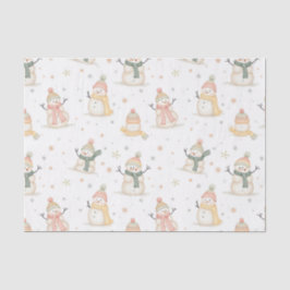 Papel De Seda Patrón de Navidades de muñequera de nieve