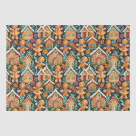 Papel De Seda Patrón de Navidades de pan de jengibre