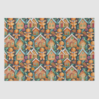 Papel De Seda Patrón de Navidades de pan de jengibre