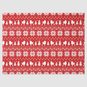 Papel De Seda Patrón de Navidades de siluetas de juguete