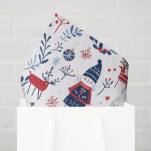Papel De Seda Patrón de Navidades de temas escandinavos