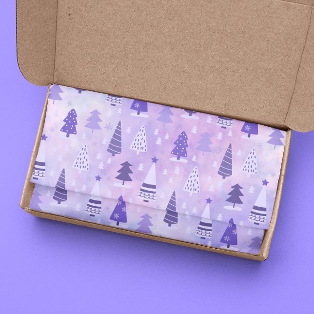 Papel De Seda Patrón de Navidades de vacaciones en el árbol púrp (Subido por el creador)