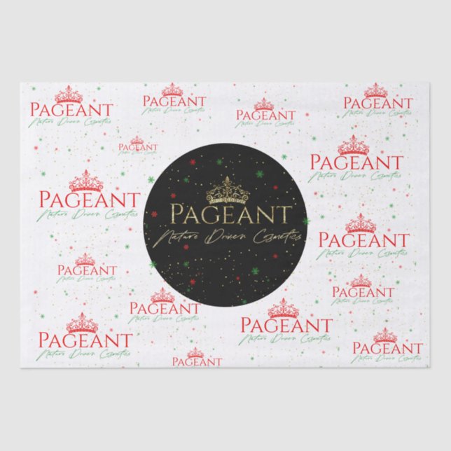 Papel De Seda Patrón de Navidades del logo del concurso (Anverso)